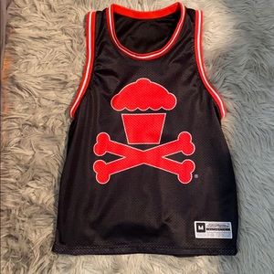 Johnny Cupcakes basketball jersey.